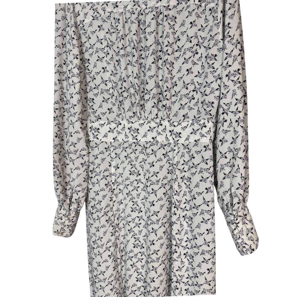 FREE PEOPLE Walk Me Home Maxi Dress, Black Bird Print, Button Down, Size 4 - Picture 6 of 9